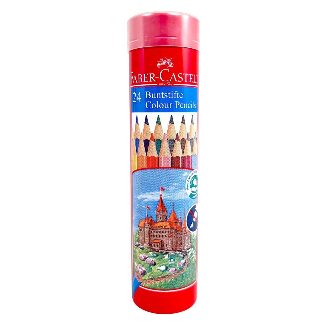 Colour Pencils in Round Tin 24 L